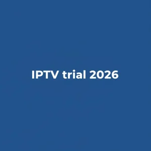 Streaming app screen showing IPTV trial 2026 activation and channel guide preview