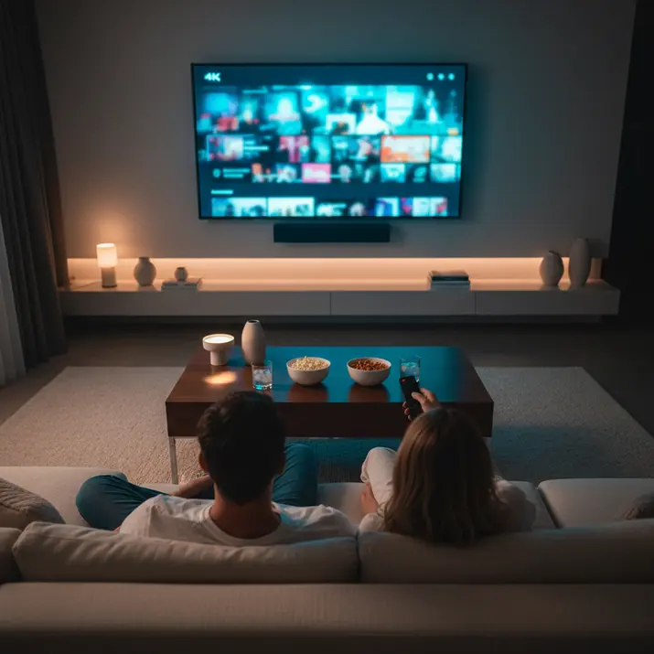 Live channels and VOD library night streaming experience