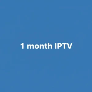 1 month IPTV subscription plan graphic for streaming on smart TV devices