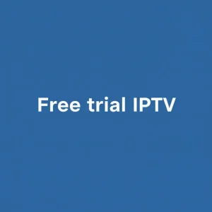 Streaming app interface showcasing Free trial IPTV on smart TV screen