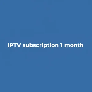 IPTV subscription 1 month package displayed on streaming app interface
