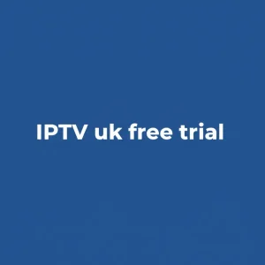Streaming device interface showing IPTV uk free trial on a smart TV screen