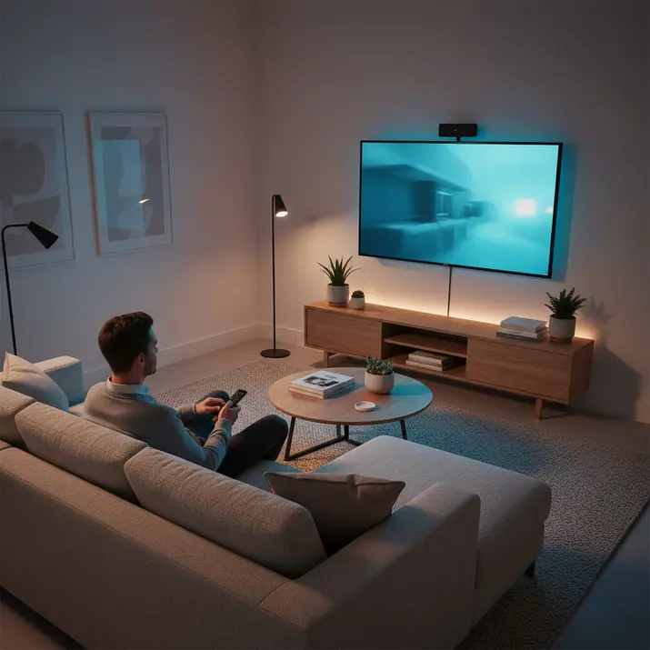 Legal and safe IPTV streaming setup in a UK living room