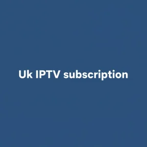 Uk IPTV subscription streaming interface shown on a smart TV screen